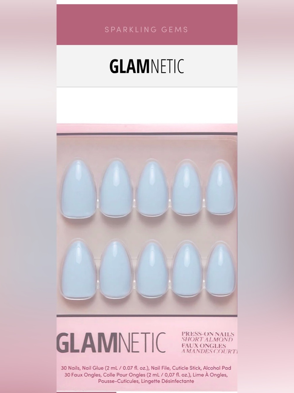 GLAMnetic Press-On Nails Set — Pink, Light Blue, Brown, Nude - Picture 4 of 4